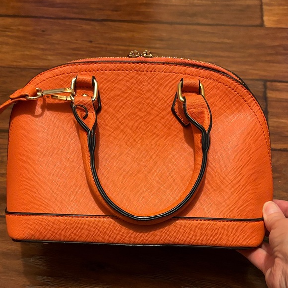 Orange Structured Handbag - Picture 3 of 9